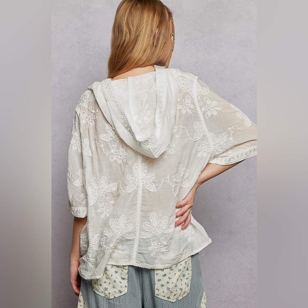 PT9 New POL Embroidered White Women's Top - Picture 3 of 9